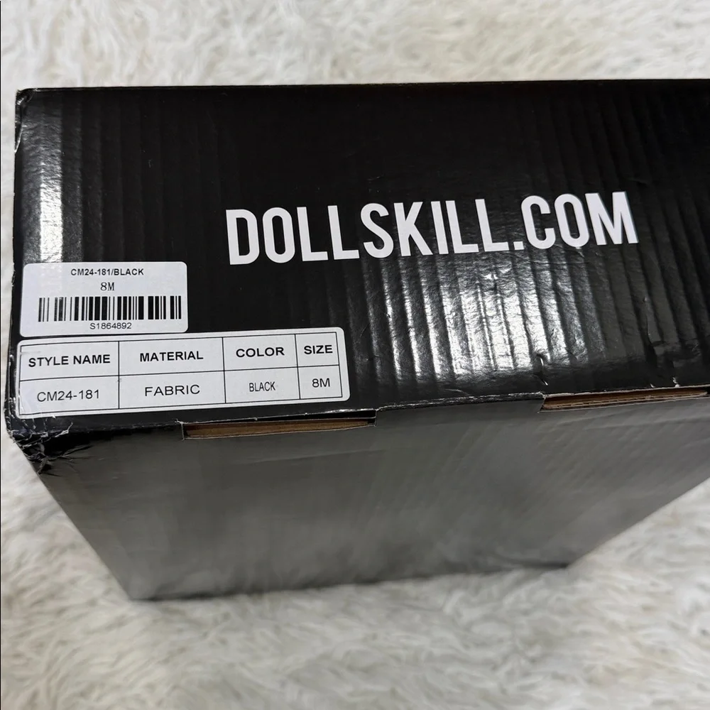 Dolls Kill Current Mood Black White Platform Sneaker Size 8